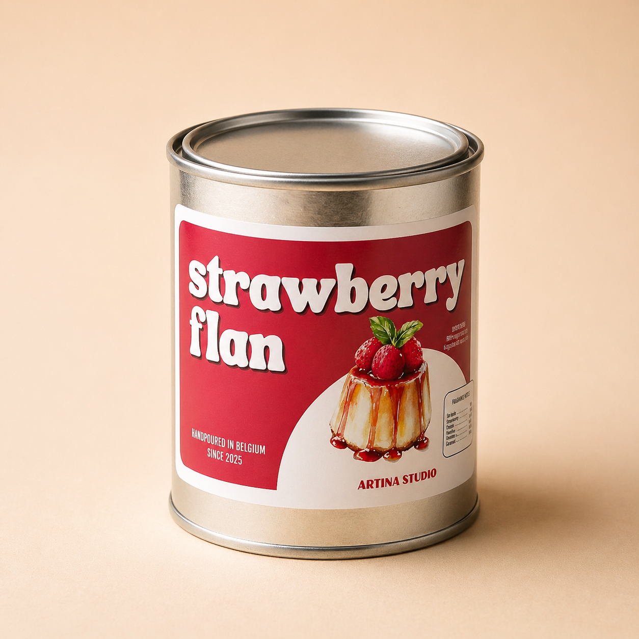 Strawberry flan