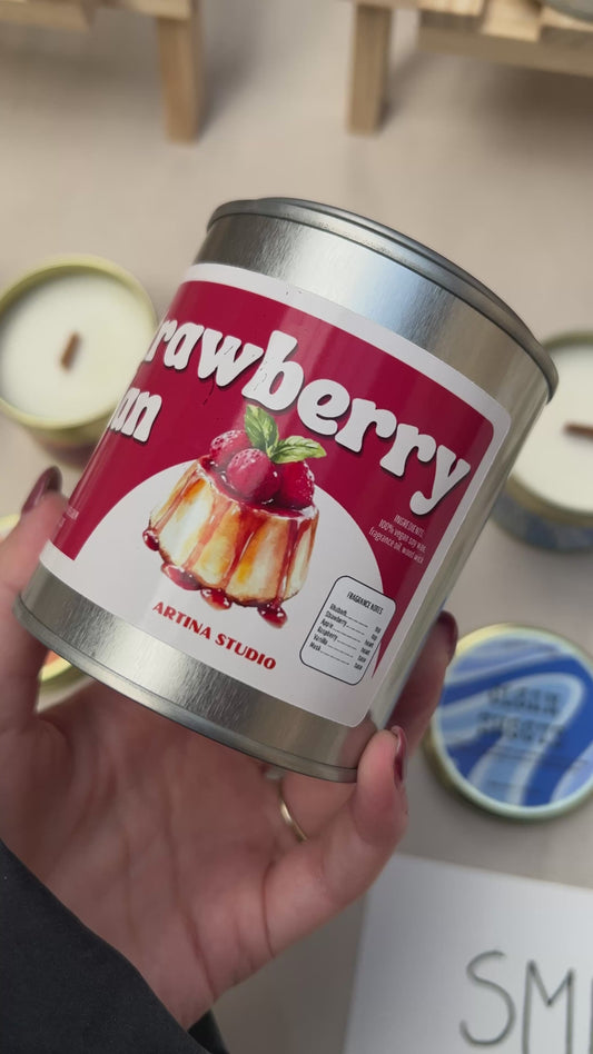 Strawberry flan